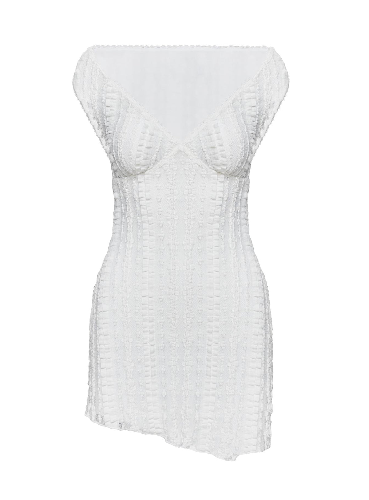 Breezy Off The Shoulder Mini Dress White