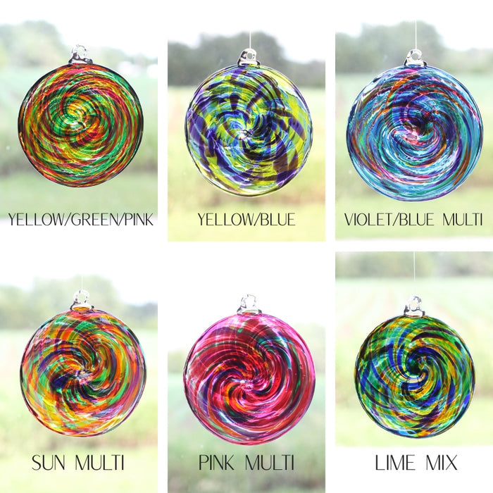 Blown Glass Spiral Disk | Suncatcher Ornament *FINAL STOCK*