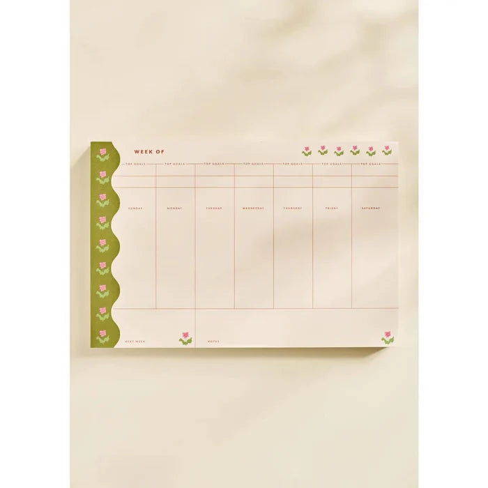 Garden Border Weekly Plan Notepad