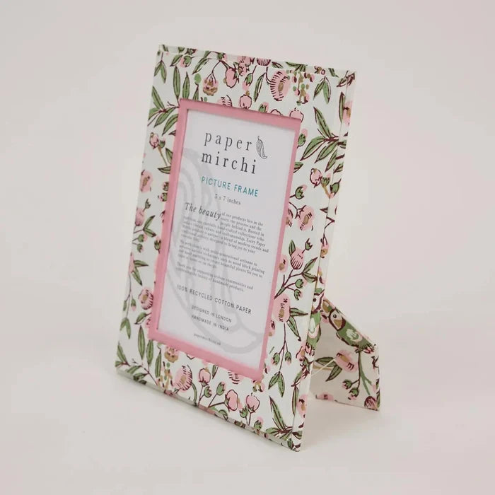 green and white paper mirchi frame