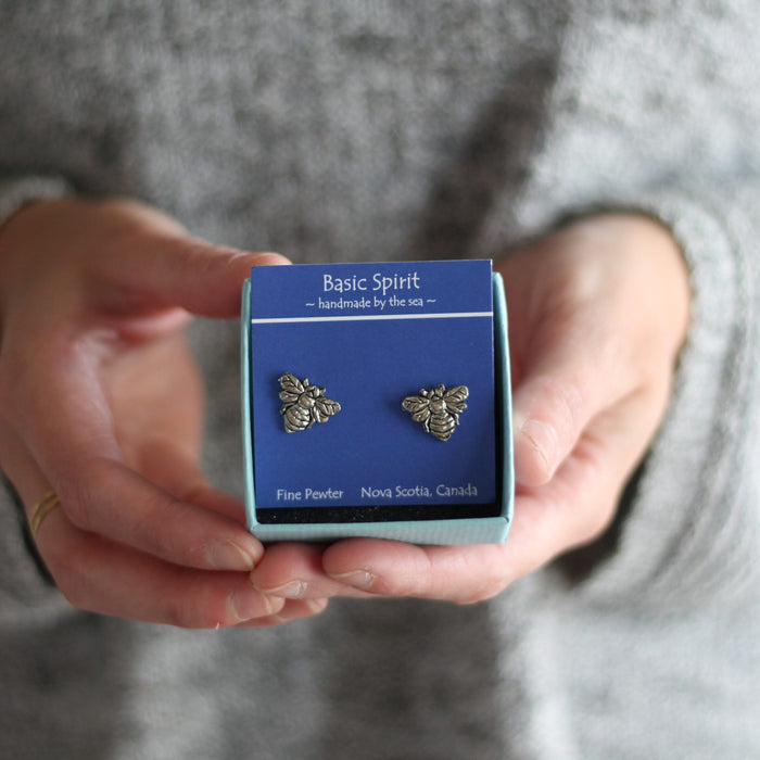 Handmade Fine Pewter Stud Earrings | 7 Styles image 7