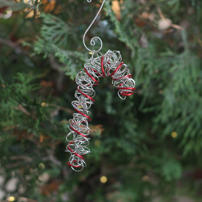 Handmade Wire Candy Cane Ornament image 1