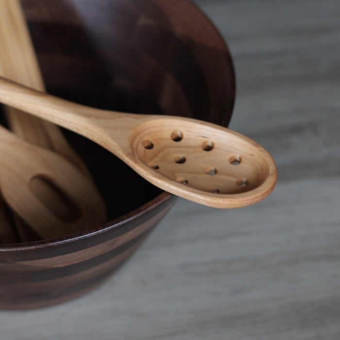 Handmade Wooden Kitchen Utensils | Oval Spoon with Holes image 2