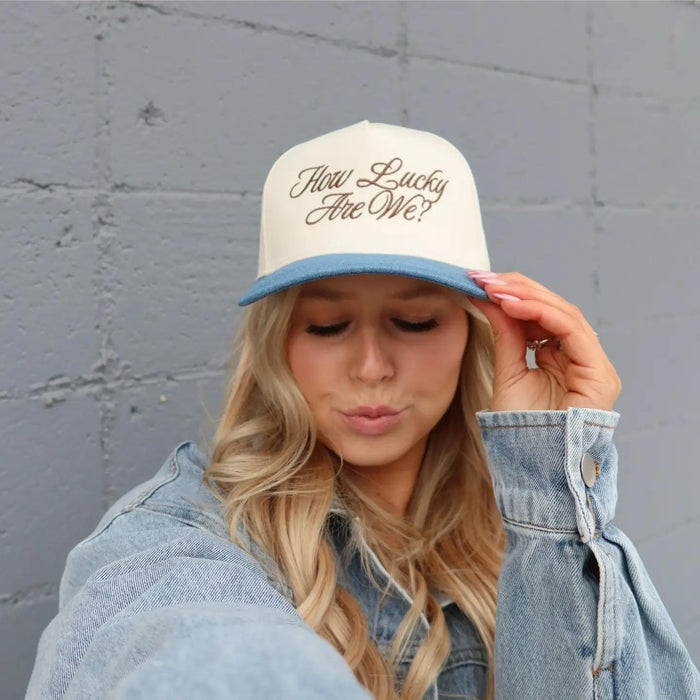 How lucky are we trucker hat