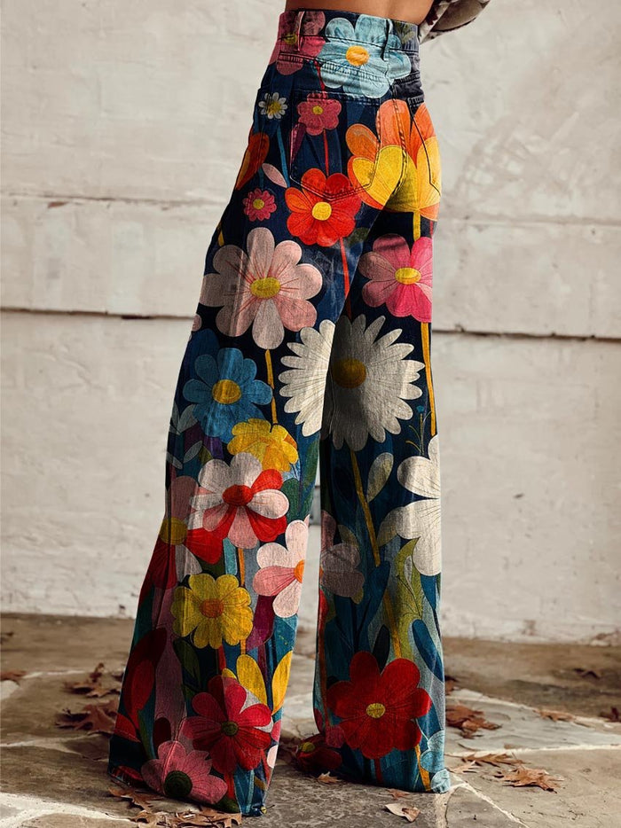 Léna - Floral Wide-Leg Pants