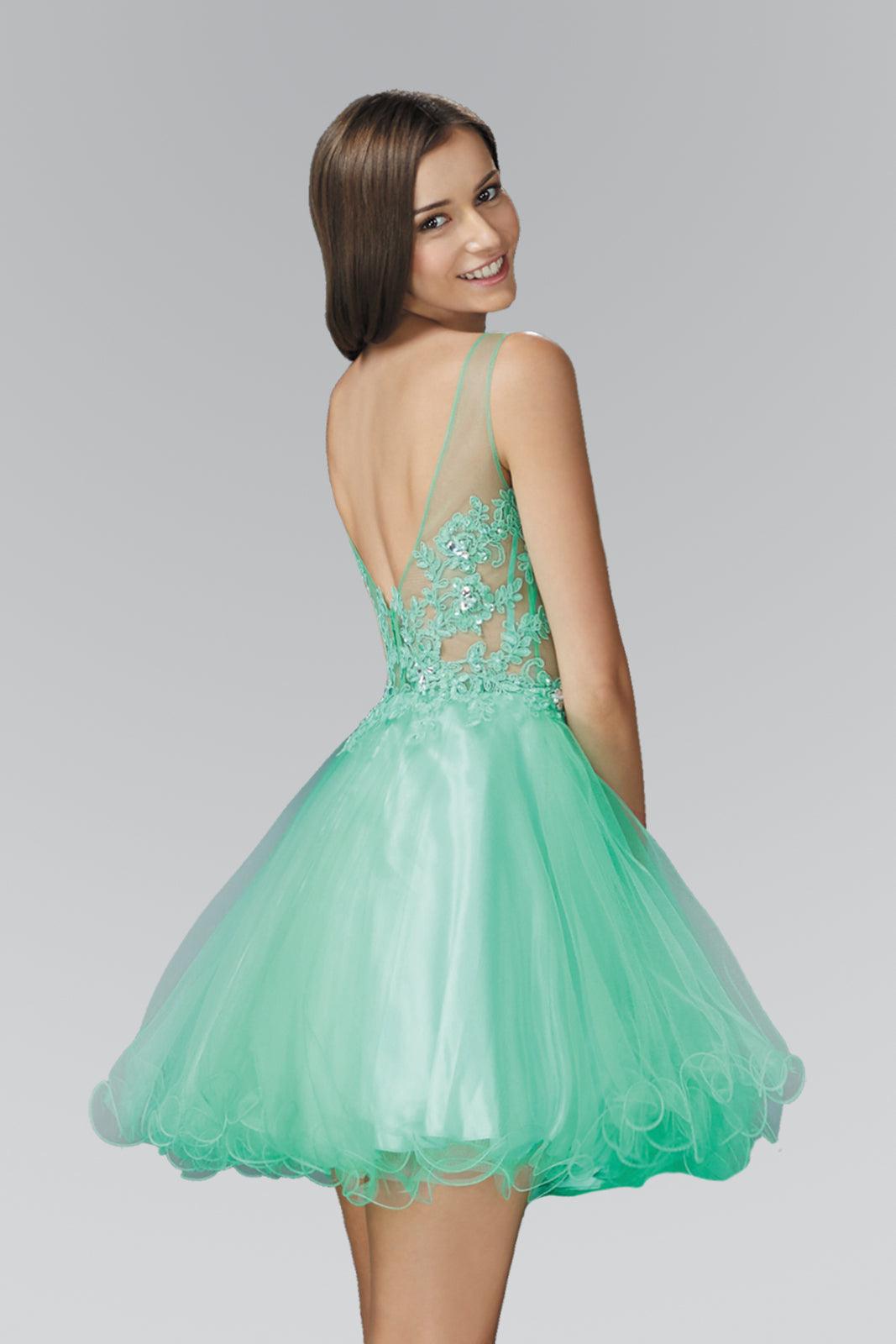 Sleeveless Short Prom Dress