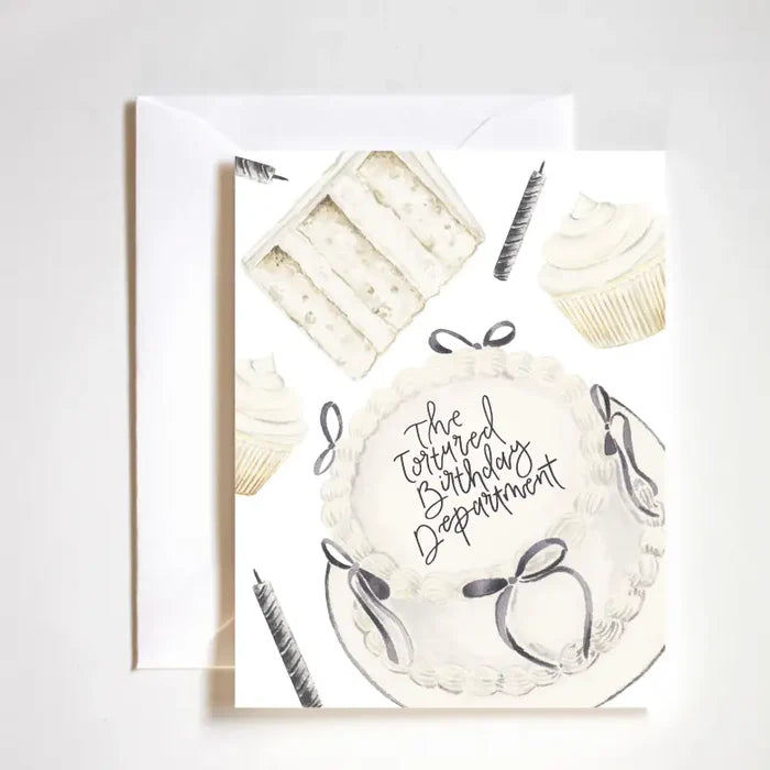 "Sad Girl Birthday Club" โ Flat lay of the card with confetti and candles
"Swiftie Stationery Goals" โ Close-up showing texture and printed text
"Crying in a Birthday Dress" โ Lifestyle image with card held in hand near birthday gift