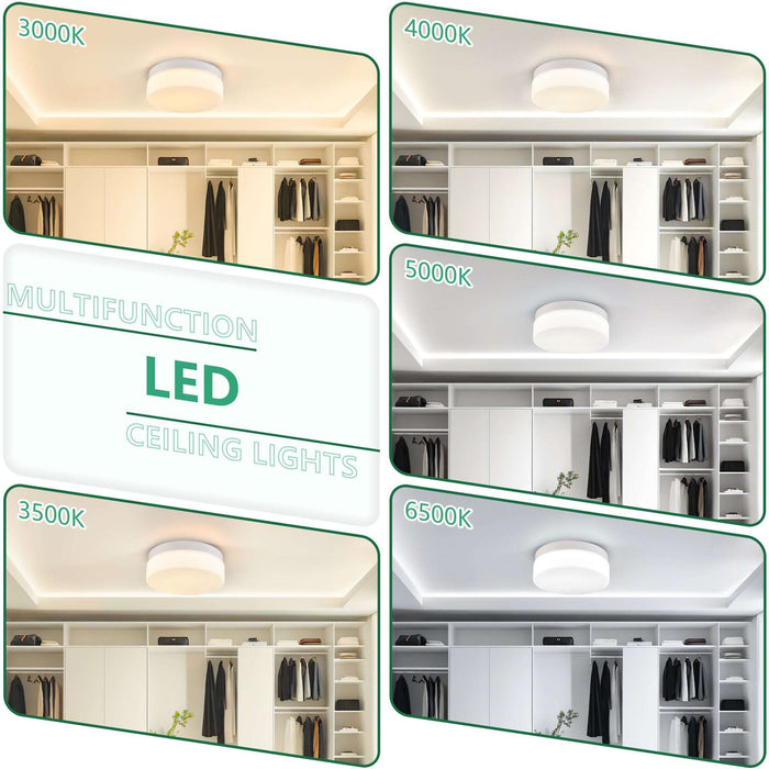 LED Flush Mount ceiling light fixture with sleek metal frame and acrylic diffuser