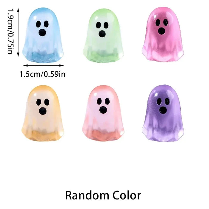 10Pcs Mini Luminous Ghost Figures Glowing At Night