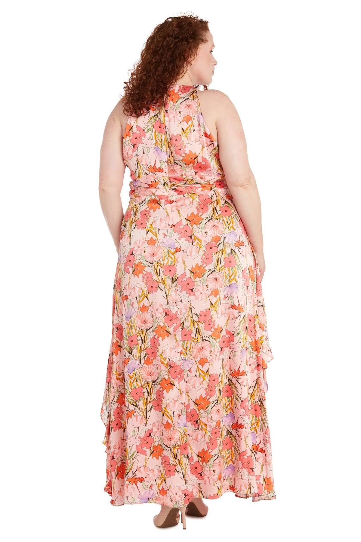 Plus Size Long Floral Dress Maxi R&M Richards 1118W