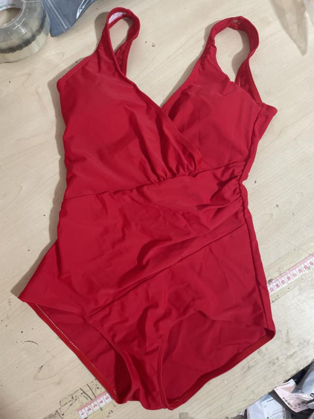 Pleated One-Piece Swimsuit