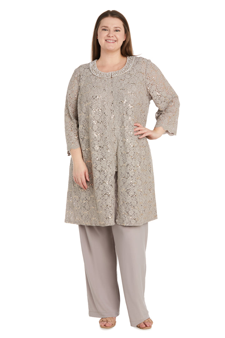 Plus Size Formal Jacket Pant Suit Suit R&M Richards 1351W