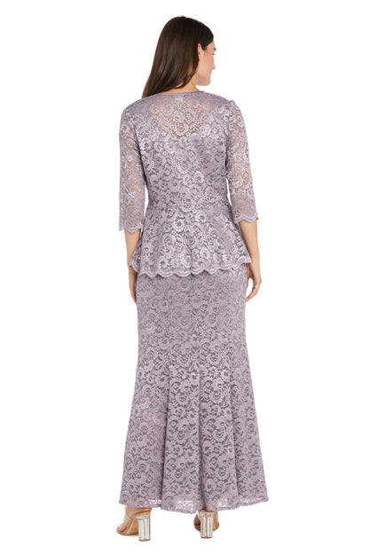 Glitter Long Jacket Dress Formal Petite R&M Richards 1985P