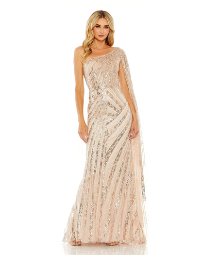 Long One Shoulder Formal Dress One Shoulder Detail Mac Duggal 20528