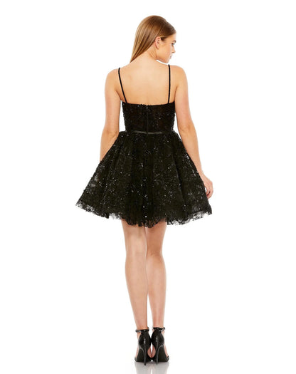 Beaded Strap Bustier Sequin Short Dress by Mac Duggal 20641