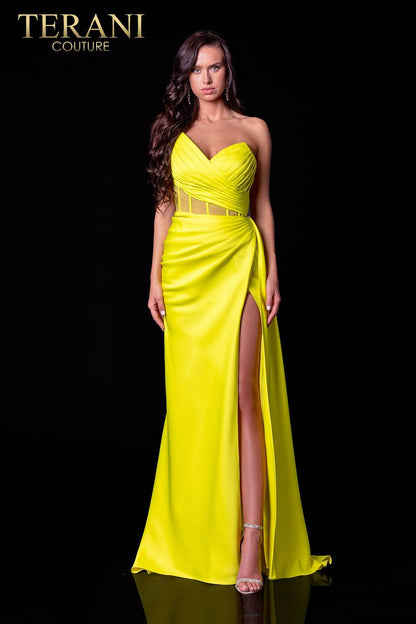 Terani Couture 2111P4020 Long Strapless Prom Dress