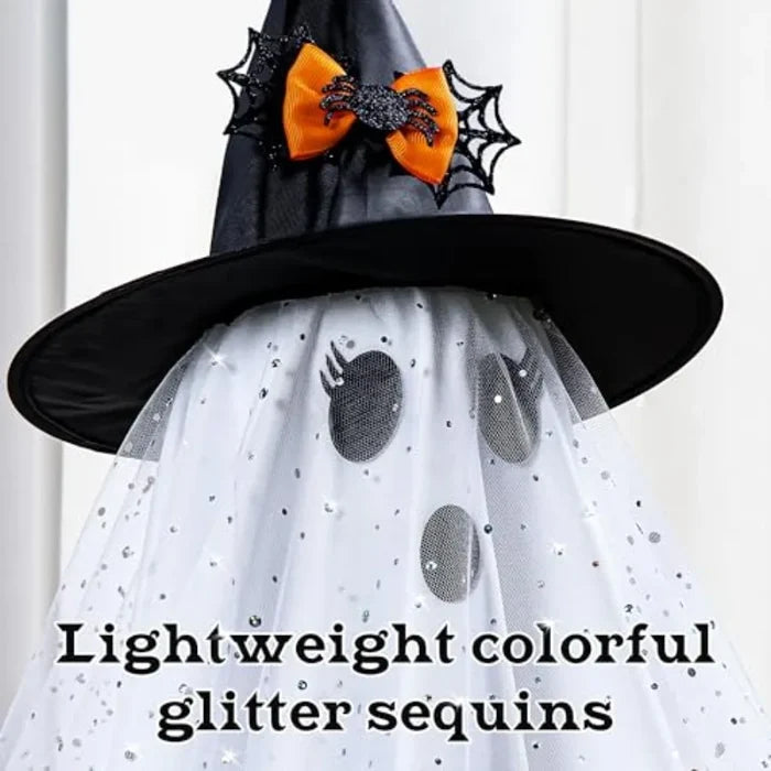 2pcs Halloween  Ghost Decor with String Lights Remote Control