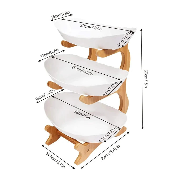 3-Tier serving plate
