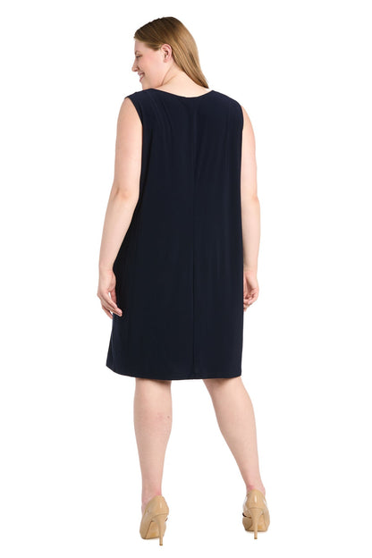 Short Plus Size Dress Two Piece Jacket R&M Richards 3054W