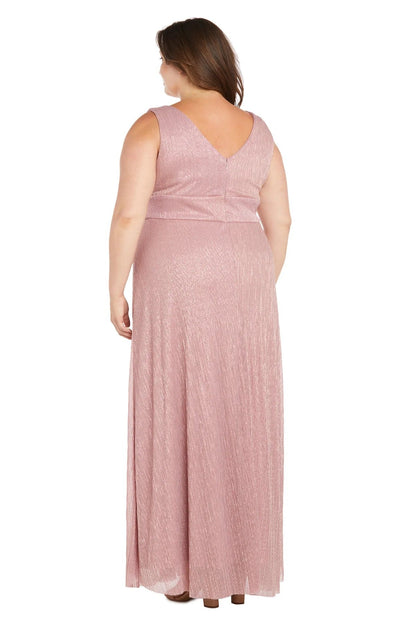Long Plus Size Metallic Dress Evening Formal R&M Richards 3138W