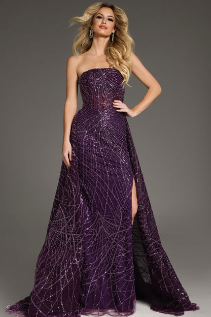 Jovani 39029 A Line Formal Long Sequin Evening Prom Dress