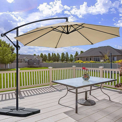 3m side patio umbrella canopy providing adjustable outdoor shade with weather-resistant fabric and rust-proof aluminum frame