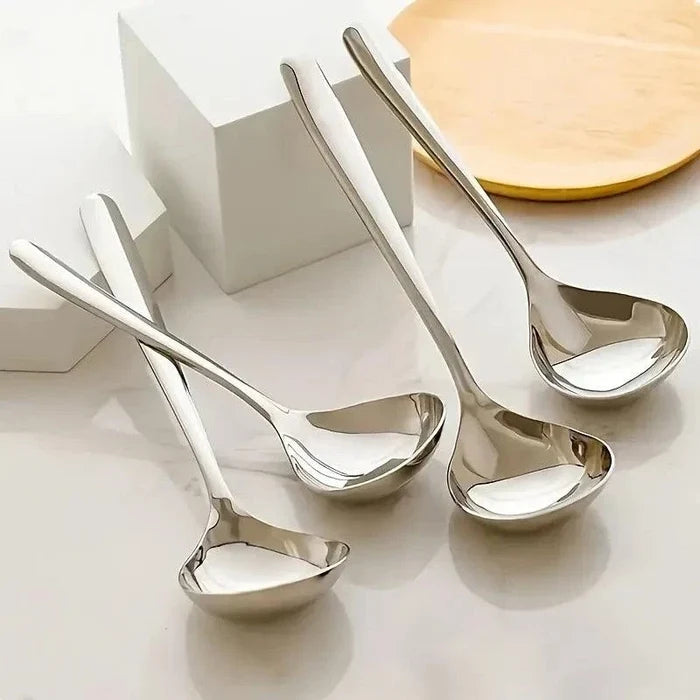 4-pack stainless steel soup spoons set