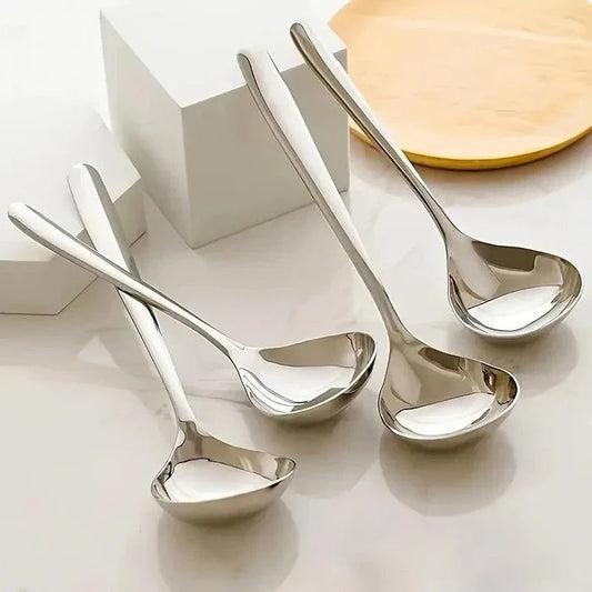 4-pack stainless steel soup spoons set