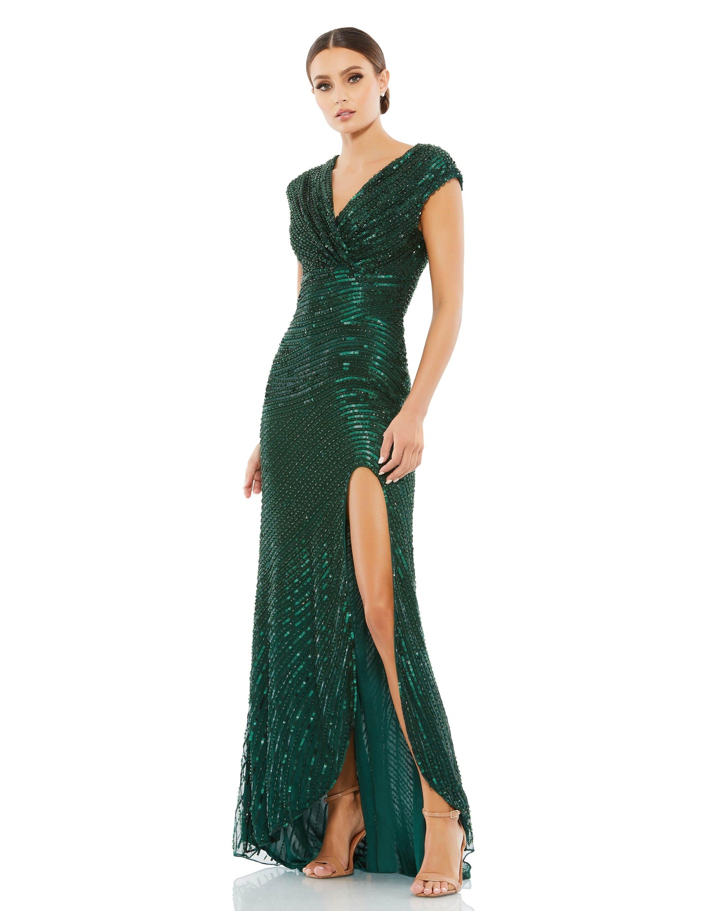 Long Cap Sleeve Formal Dress Cap Sleeves Mac Duggal 5441