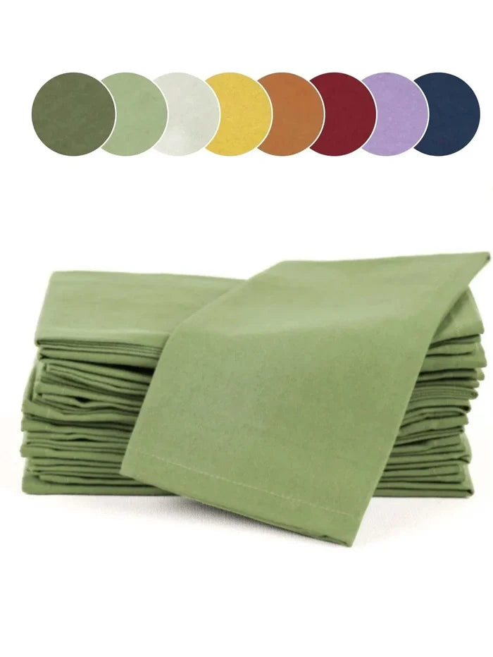 6/12PCS 40x40cm cotton linen cloth napkins