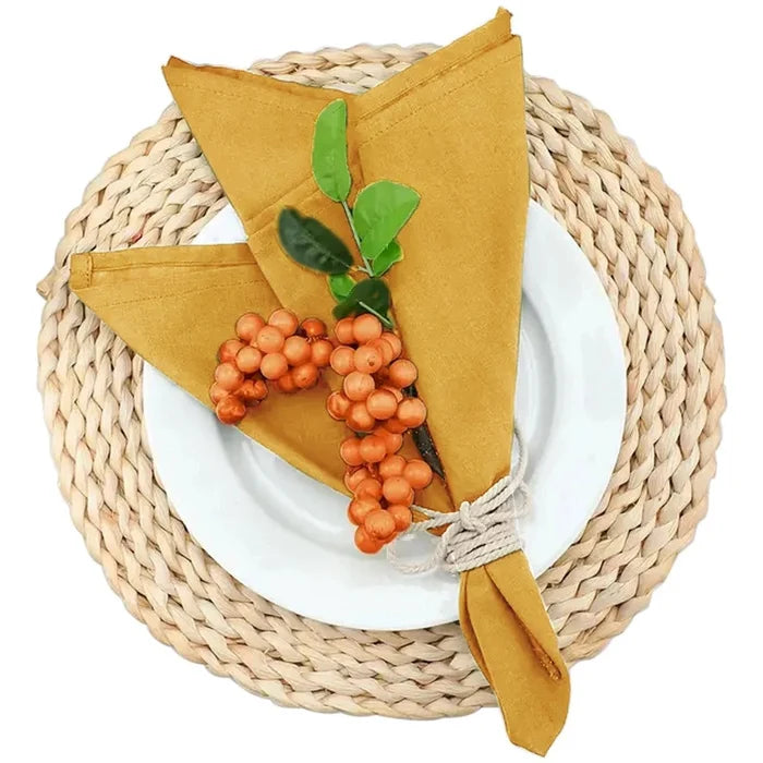 6/12PCS 40x40cm Cotton Linen Cloth Napkins