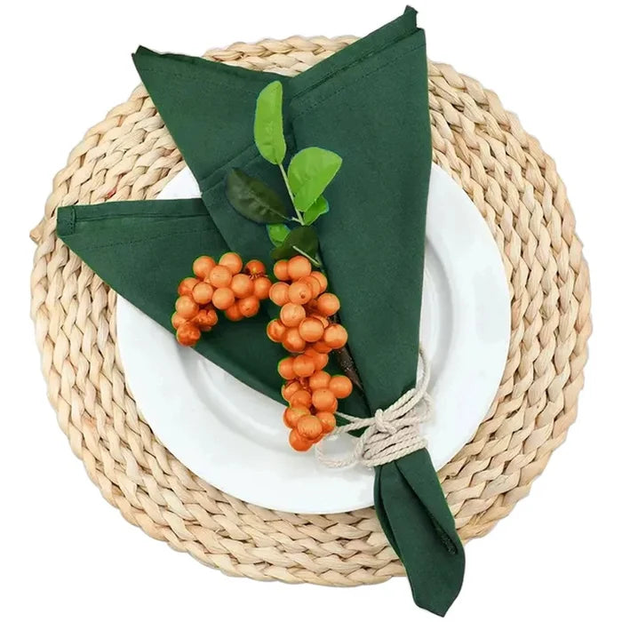 6/12PCS 40x40cm Cotton Linen Cloth Napkins