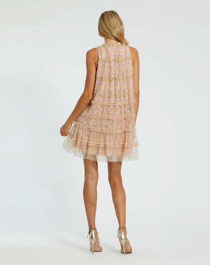 Short Beaded Dress Homecoming Cocktail Mac Duggal 8172