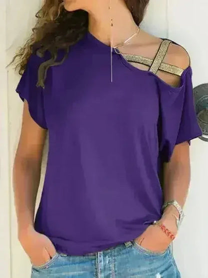 Asymmetrical Neck T-Shirt – Modern Basic with Edge