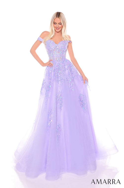 Amarra 88117 Long Formal A Line Evening Prom Dress