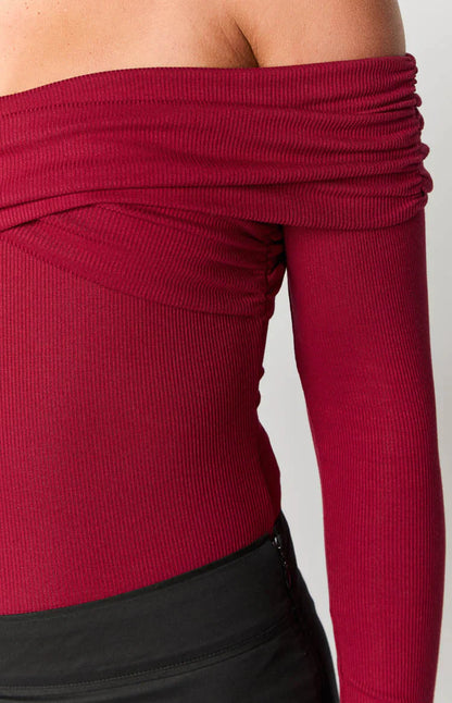 Ari Red Off Shoulder Bodysuit