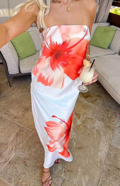 Damia White Floral Maxi Dress