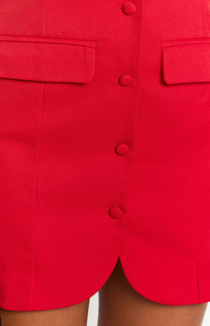 Dianna Red Strapless Mini Dress