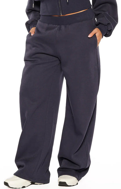 Dora Navy Barrel Leg Track Pants