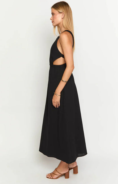 Kensie Black Backless Midi Dress