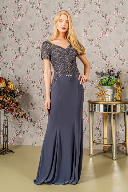 Long Mermaid Fit Mother of the Bride Formal Dress