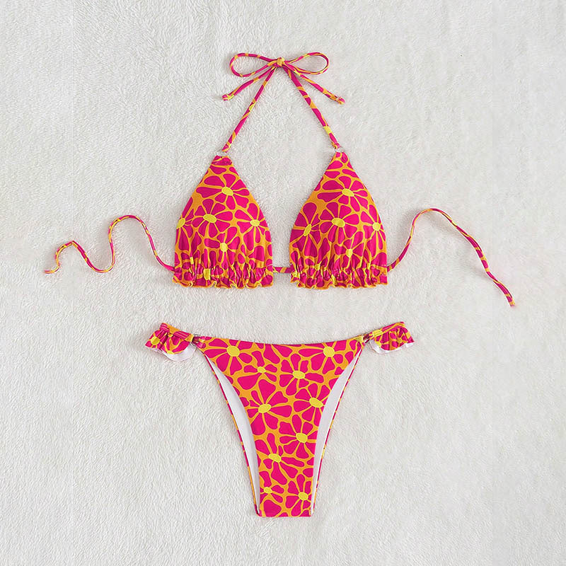 Lace Print Bikini Set