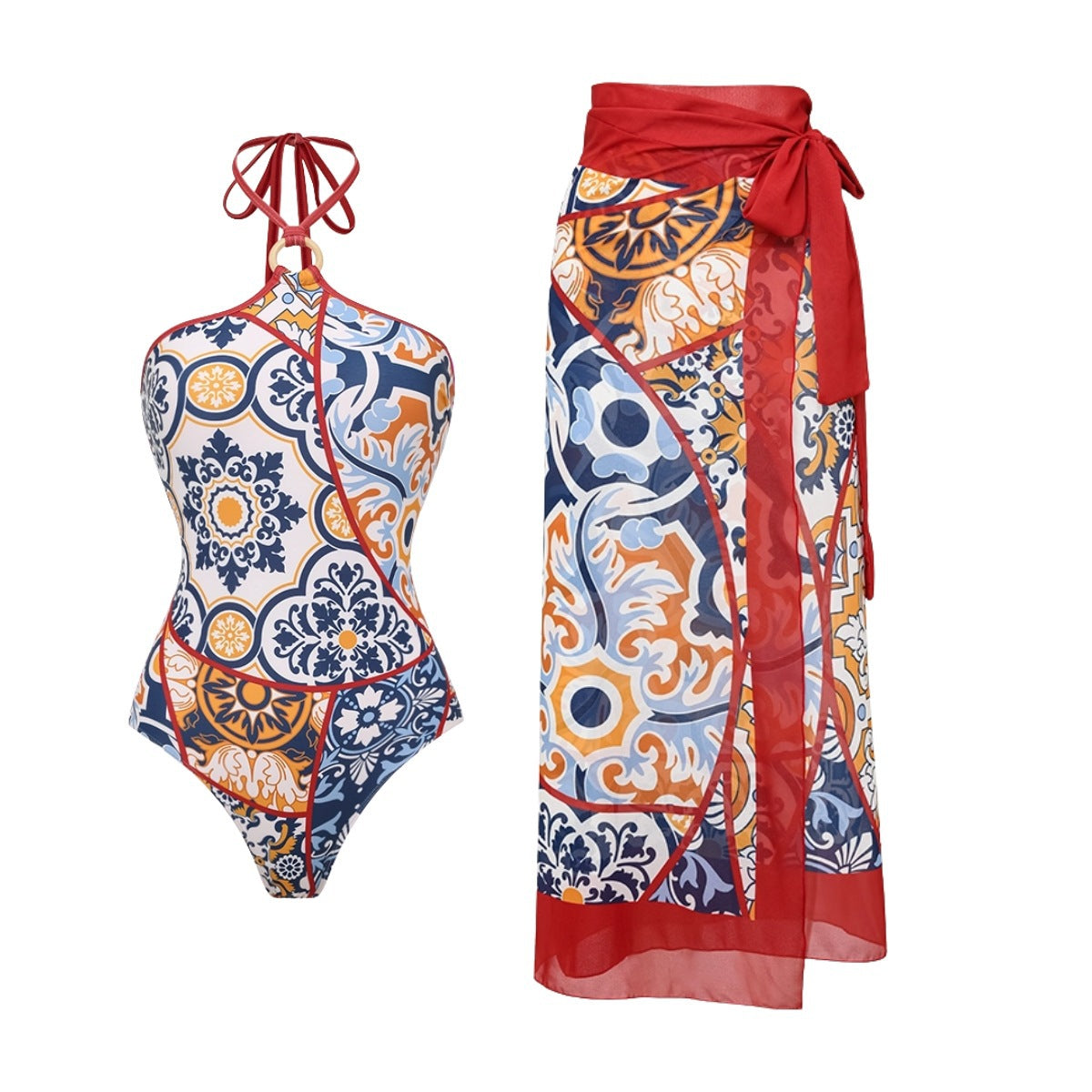 Halterneck One-Piece Swimsuit