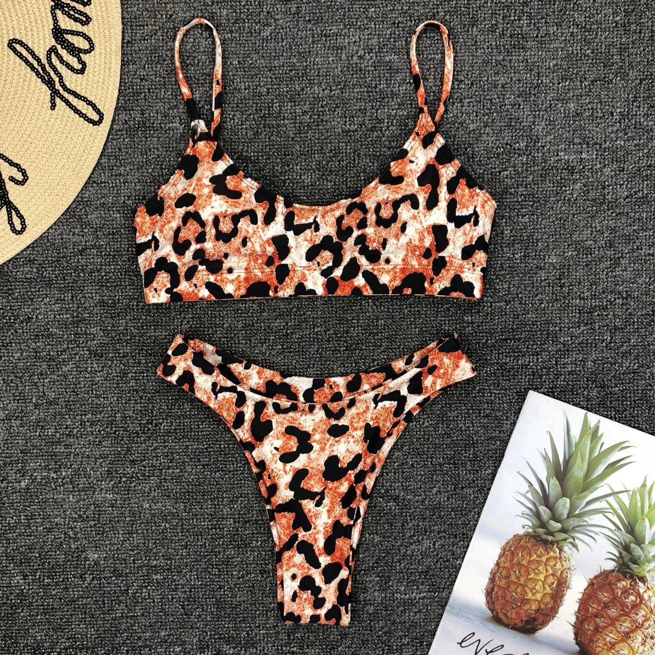 Leopard Print Bikini Set