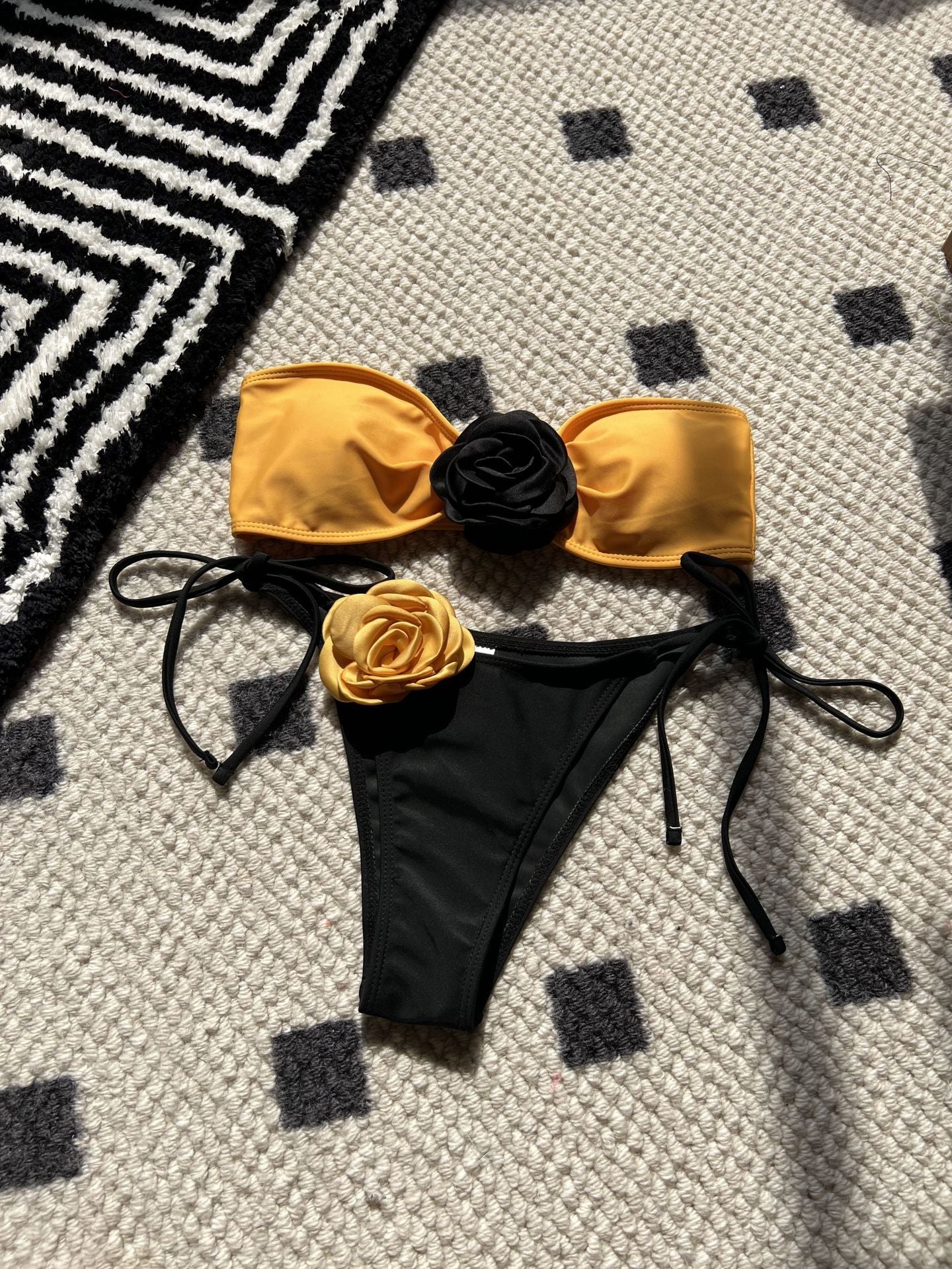 Colorblock Bikini Set