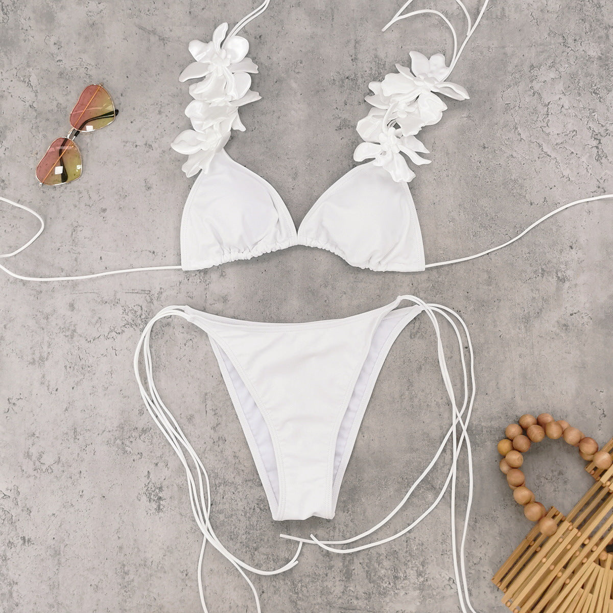 Lace Triangle Bikini Set