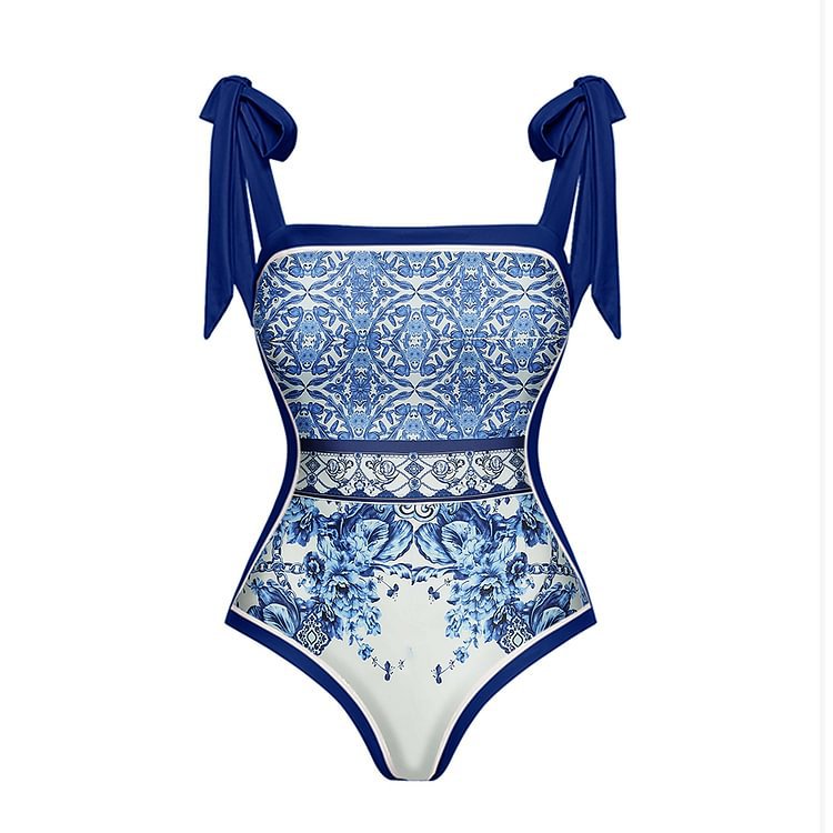 Bow Bandage One-Piece Swimsuit