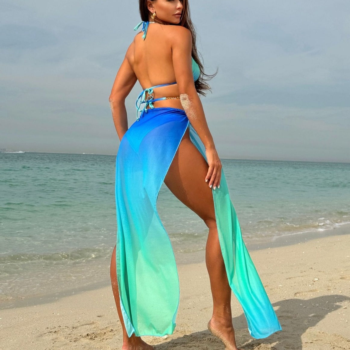 Ombre Mesh Bikini Set