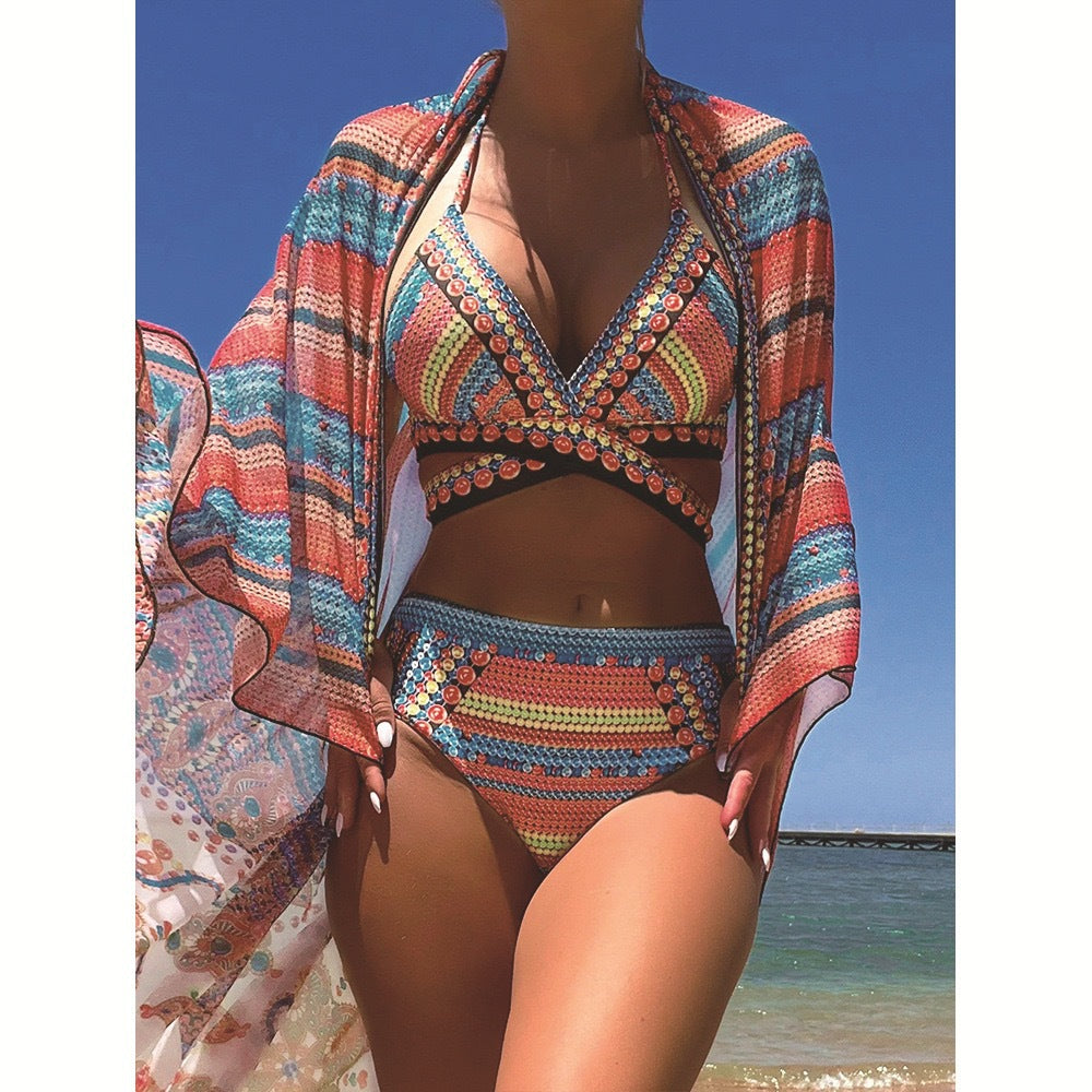 Criss-Cross One-Piece Swimsuit