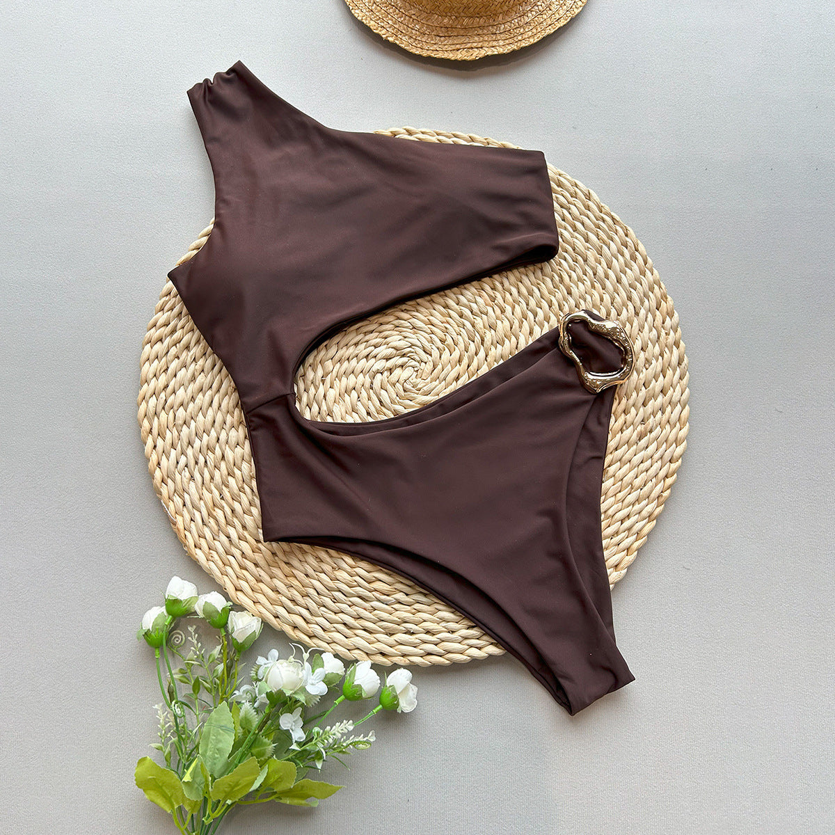 One-Shoulder One-Piece Swimsuit